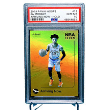 JA MORANT 2019 PANINI HOOPS ARRIVING NOW #12 RC PSA 10 GEM MINT💎 HOLO