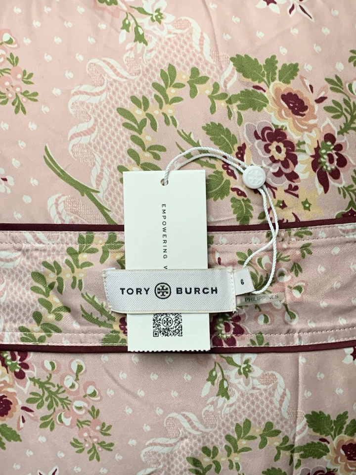 Funda de almohada de seda floral Tori Burch Sugar Berry bolsa de pijama (2) 14x14 fundas solamente Foto 4 de 4