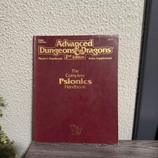 Advanced Dungeons & Dragons Player Handbook 2nd edition Rules Supplement Psionic