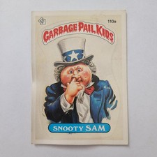 Snooty Sam #110a Garbage Pail Kids 1986 Trading Card/Sticker - Two Stars