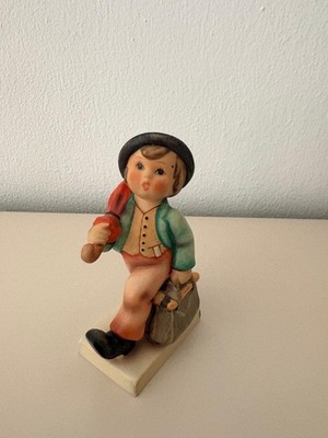 Goebel Hummel Porzellanfigur, Wanderbub, Merry Wanderer, Sammlerstück