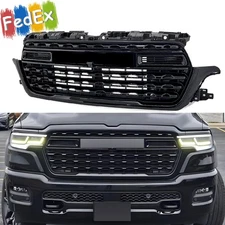 #PXJ Diamond Black Front Bumper Grille Upper Grill Fit RAM 1500 Limited 2025-ON
