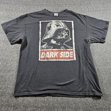 Star Wars Darth Vader Dark Side Shirt Mens XL Black Graphic Tee Movie Sci Fi 90s