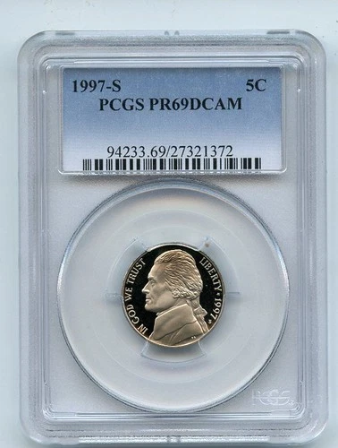 1997-S Jefferson Nickel Proof — photo from another recent sale