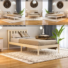 Wood Bed Milan Single Double King Size 3ft 4ft6 5ft Frame Mattress White Pine