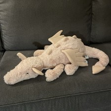 Jellycat NWT Huge Rose Dragon Plush Stuffed Animal Pink Authentic Light Blush