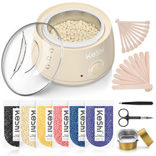 Waxing Kit, Painless Hair Removal Wax Warmer with 6 Bags Hard Waxbeans for Full