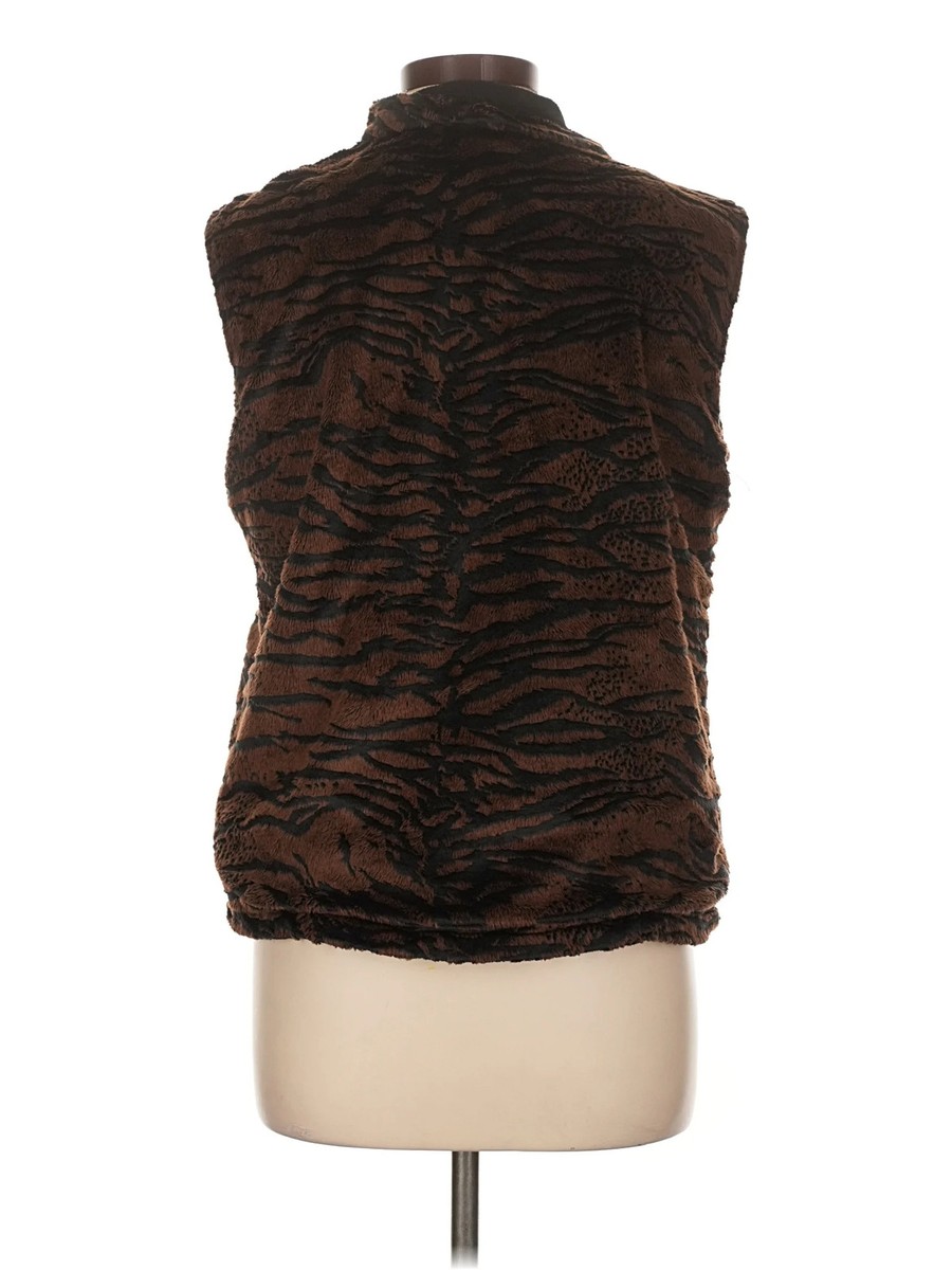 Wooly Bully Wear Colorado Women Brown Sweater Vest L View 2