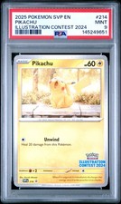 2025 POKEMON SVP EN-SV BLACK STAR PROMO ILLUSTRATION CONTEST 2024 PIKACHU PSA 9