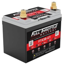 Full Throttle FT438-U1 Group U1 AGM Power Cell Car Audio Battery Full River