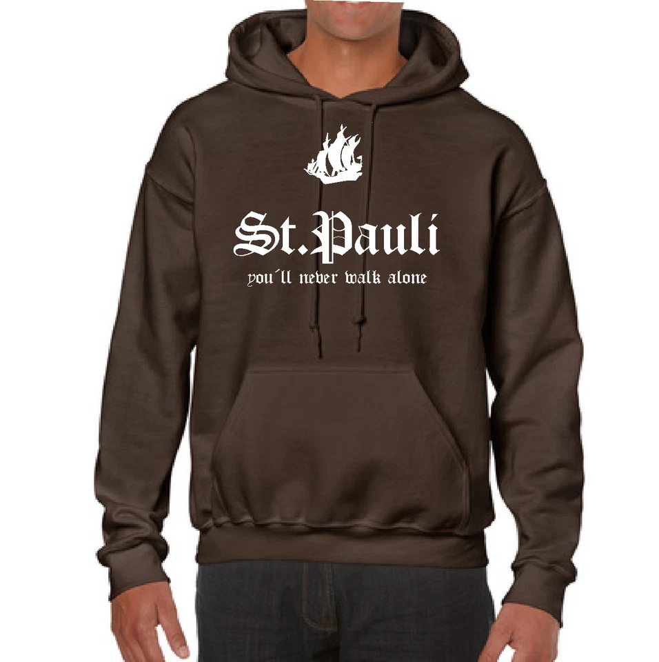 MARKENLOS St. Pauli never walk alone Kapuzenpullover Hoodie, Kapu, Trikot Ultras, Ultra