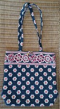 Vera Bradley Tote Bag Pirouette Toggle Closure Retired EUC Black Pinwheel Flower