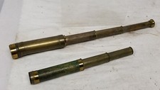 Antique Brass Bronze Spyglass Telescope Pocket As Is Two No Makers Marks