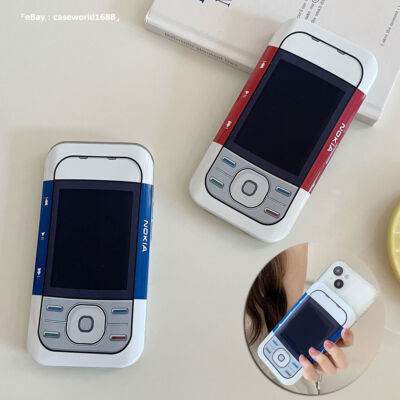 Creative 3D Nokia 5300 Mirror Slide Case For Cover iPhone 14 13 12 15 Pro  Max 11