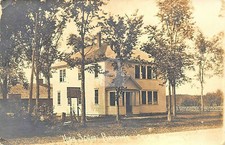 Casco ME Maine High School Building Basketball Court Photo Postcard Copy