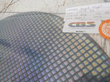 Dichroic Glass:CBS 90 COE Boxes 1 Pattern Rainbow on Thin Black - 3"Sq