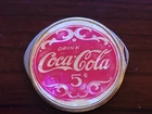 Rare Vintage 1950’s Coca Cola Round Cigar Cutter, Mother of Pearl inlay on back