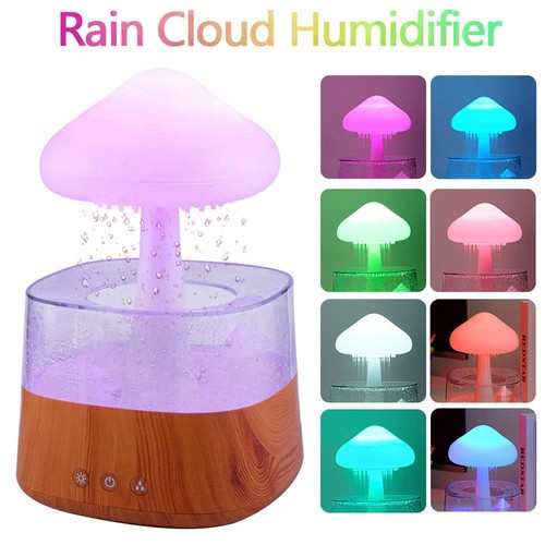 Desktop Rain Cloud Humidifier Relax Aromatherapy Lamp USB Rain Sound Diffuser US - Picture 3 of 16