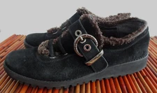 Stuart Weitzman Women Winter Shoe Boots Size 9.5 N Brown Suede Buckle Closure