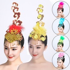 Dance Classical Head Flower Feather Headdress Show Stage Performance Costume