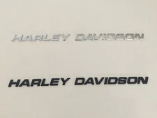 x1 HARLEY DAVIDSON Black /chrome 3D Emblem Badge Alphabet Letter number word DIY