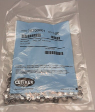 Oetiker Stepless Ear Clamp, One Ear 5mm,5.8mm Closed -7mm Open 100 pk 1670001
