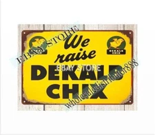 DeKalb Chix chick poultry farm barn agriculture metal tin sign modern wall art