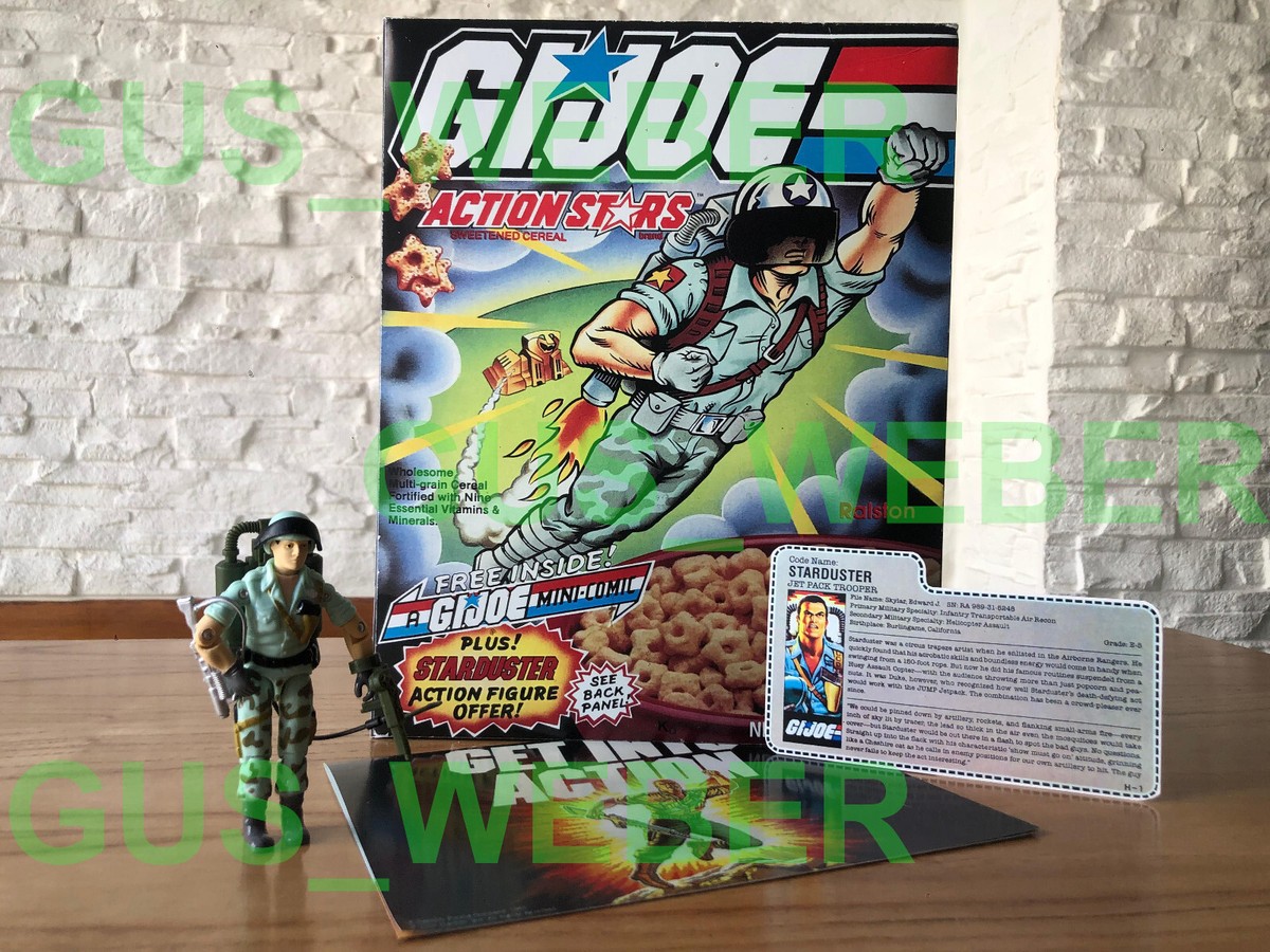 GI-Joe Action Stars RALSTON Cereal box STARDUSTER REPRO bundle, no