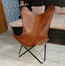 Poltrona relax vintage classica pelle di bufalo farfalla poltrona BKF artigianale 