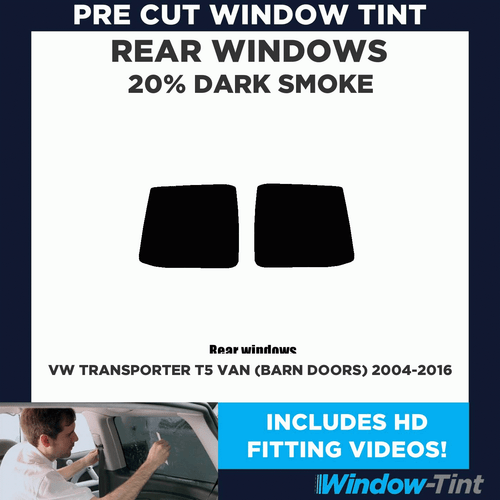 For VW Transporter T5 (Barn doors) 2004-16 Pre Cut Window Tint Kit 20% Dark Rear - 第 2/10 張圖片