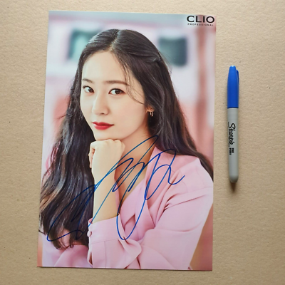 クリスタル直筆サイン入り2Lサイズ写真…Krystal Jung KRYSTAL JUNG In-Person Signed Autographed Photo 정수정