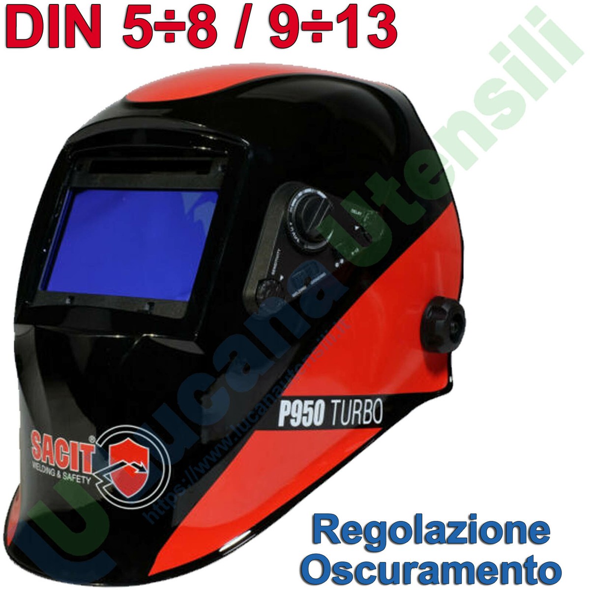 Casco Visiera Saldatura Automatica Autoscurante SACIT