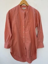 Alex Mill Top Small Coral Button Down Shirt Long Sleeve Blouse