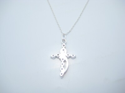 アクセサリー Silver 925 CROSS-LINK CHAIN NECKLACE Montana Silversmiths® Chain Link Cross Necklace - Fort Brands