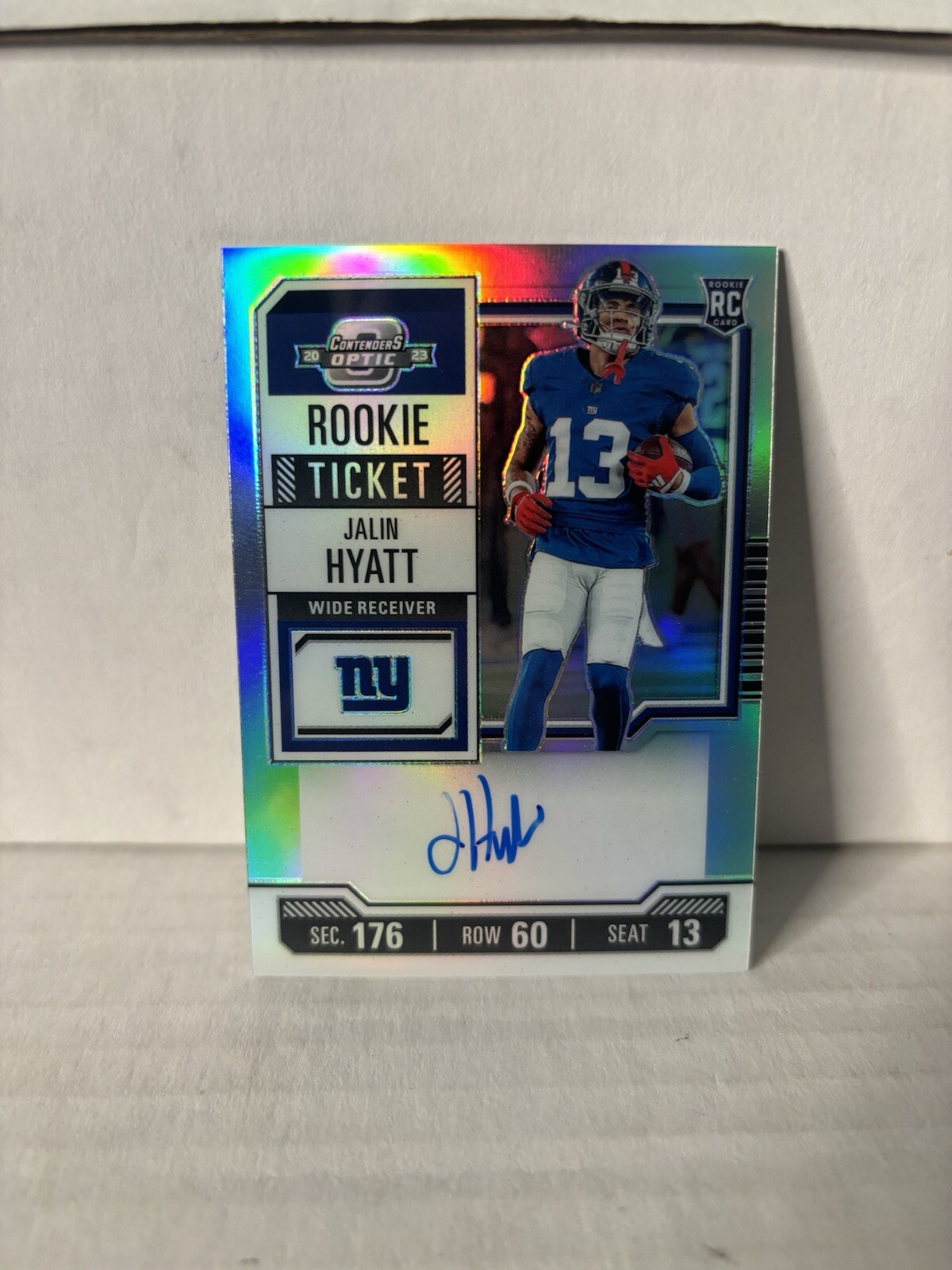2023 Contenders Optic Football Jalin Hyatt Rookie Ticket Auto Silver Prizm