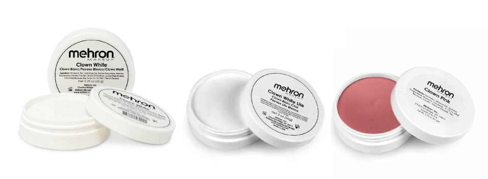 Mehron Maquillaje Payaso Blanco-Payaso Blanco Lite-Payaso Rosa -Maquillaje Teatral- Elige 1 Foto 3 de 4