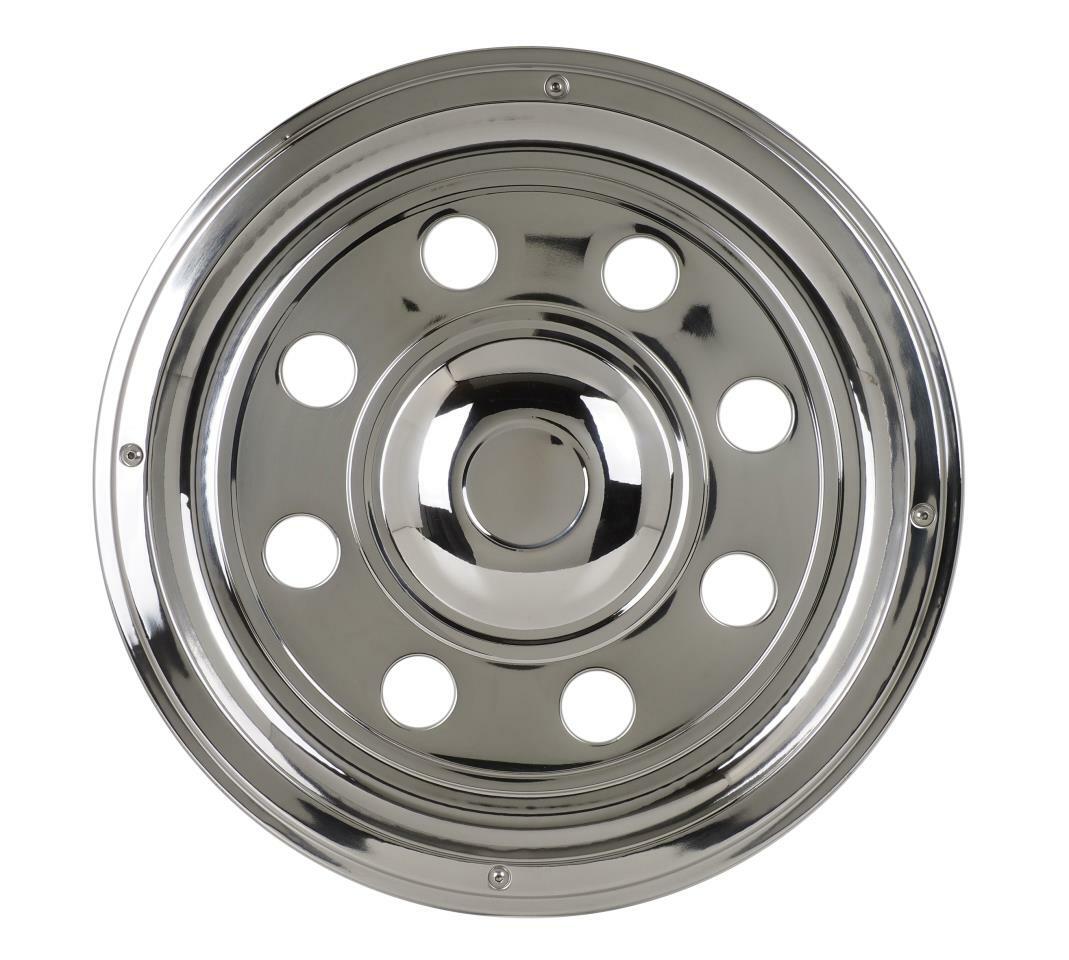 Moon Caps 14" Zoll (4x) Edelstahl Poliert Radkappen Radzierblenden