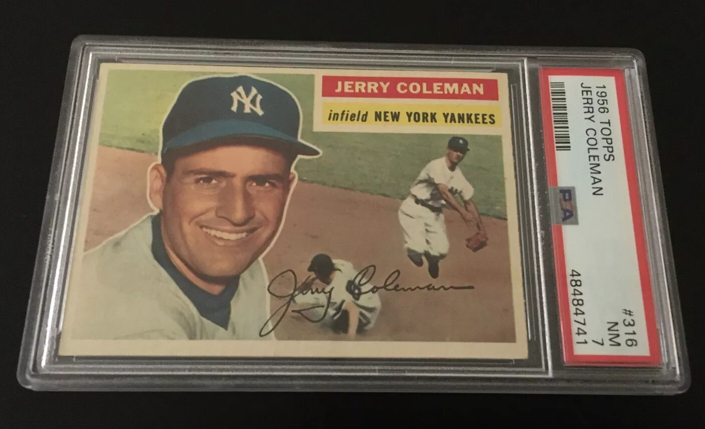 Image 1 - 1956 Topps 316 Jerry Coleman PSA 7 NEAR MINT New York Yankees