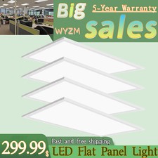 2x4 LED Flat Panel Light 75W Troffer Drop Ceiling Light Office use 5000K 4-20PC