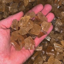 500 Carat Lots of SMALL Citrine Calcite Rough + A FREE Faceted Gemstone