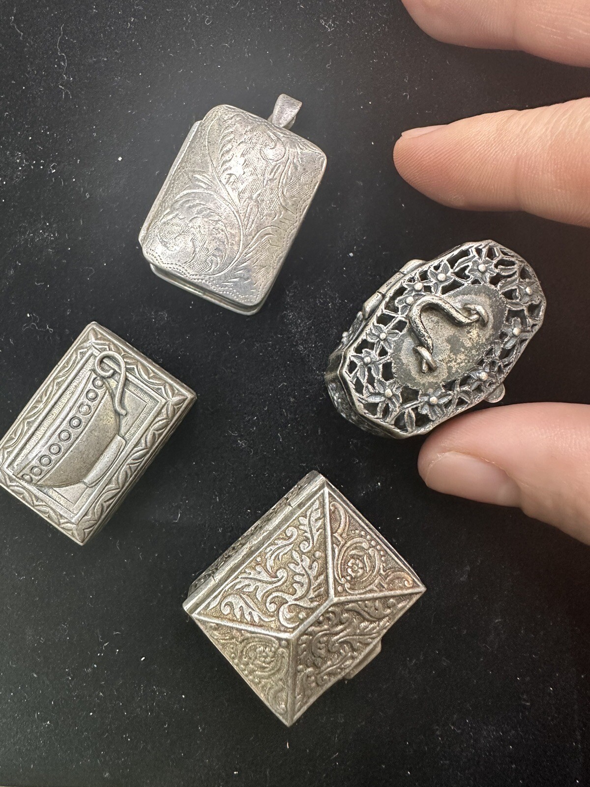 Pill Box Vintage Sterling Silver Lot Antique eBay