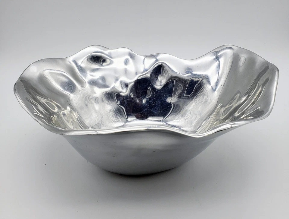 POTTERY BARN Grande "Pasha" Plata Pulida Forma Libre Cuenco, 11.5"x 9"x5" Foto 3 de 4