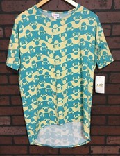 LuLaRoe Disney Irma Blue/Yellow Stripes Minnie Mouse Women's Size XXS