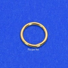 6MM 21 Gauge 14K Solid Yellow Gold Round CLOSED Jump Ring Finding
