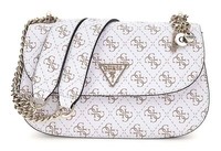 Guess Eco Erica Convertible Xbody Flap Bag Schultertasche Tasche Cream Logo Neu