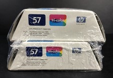 Lot of 4 Genuine HP 57 Tri-color Ink Cartridge Factory Sealed 10/2004 Free Ship