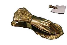 FERMACARTE DA SCRIVANIA FORMA DI MANO IN OTTONE LUCIDO manina