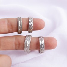Set Of 4 Moroccan Ring Amazigh Handmade Silver Traditional Bohemian Berber Ring