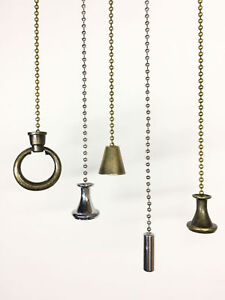 Details About Light Pull Chain Cord Bronze Chrome Weight Bathroom Ceiling Switch 100cm Chain