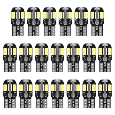 20X 12V T10 194 168 W5W SMD LED Car HID White CANBUS Error Free Wedge Light Qmux